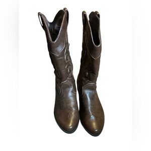 Cat & Jack Kids' Dark Brown Western Boots